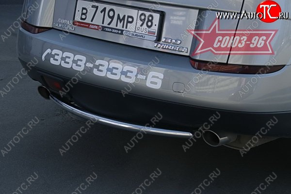 9 917 р. Защита заднего бампера Souz-96 (d42) Subaru Tribeca (2008-2014)  с доставкой в г. Нижний Новгород