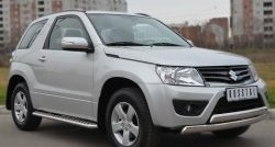 21 699 р. Широкая защита порогов (3 дв.) SLITKOFF  Suzuki Grand Vitara  JT (2012-2016) 3 двери 2-ой рестайлинг  с доставкой в г. Нижний Новгород. Увеличить фотографию 3