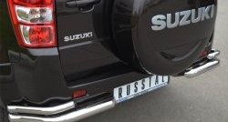 13 999 р. Защита заднего бампера (Ø63 и 42 мм, нержавейка) SLITKOFF  Suzuki Grand Vitara  JT 5 дверей (2012-2016) 2-ой рестайлинг  с доставкой в г. Нижний Новгород. Увеличить фотографию 2