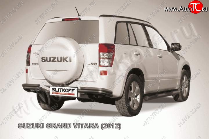 7 749 р. Уголки d57+d42 двойные Suzuki Grand Vitara JT 5 дверей 2-ой рестайлинг (2012-2016) (Цвет: серебристый)  с доставкой в г. Нижний Новгород