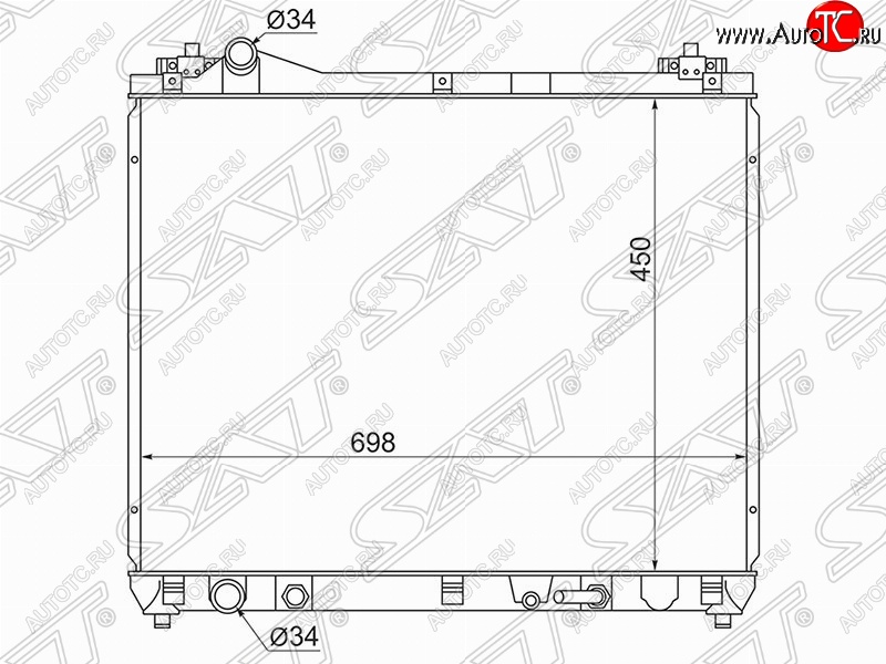 5 699 р. Радиатор двигателя SAT Suzuki Escudo 3 дорестайлинг (2006-2008)  с доставкой в г. Нижний Новгород