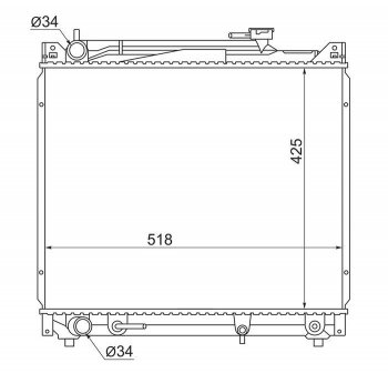 Радиатор двигателя SAT Suzuki Escudo 1 дорестайлинг (1988-1994)