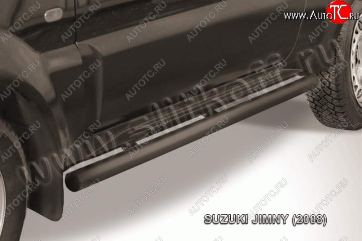 8 549 р. Защита порогов Slitkoff Suzuki Jimny JB23/JB43 1-ый рестайлинг (2002-2012) (Цвет: серебристый)  с доставкой в г. Нижний Новгород