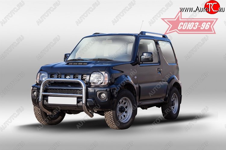 9 899 р. Защита переднего бампера Souz-96 (d60) Suzuki Jimny JB23/JB43 2-ой рестайлинг (2012-2018)  с доставкой в г. Нижний Новгород