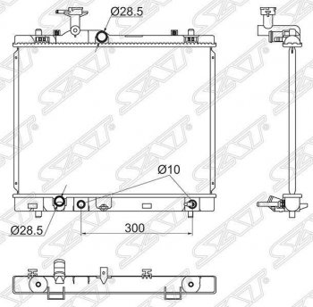 Радиатор двигателя SAT Suzuki Swift ZC72S дорестайлинг, хэтчбэк 5 дв. (2010-2013)