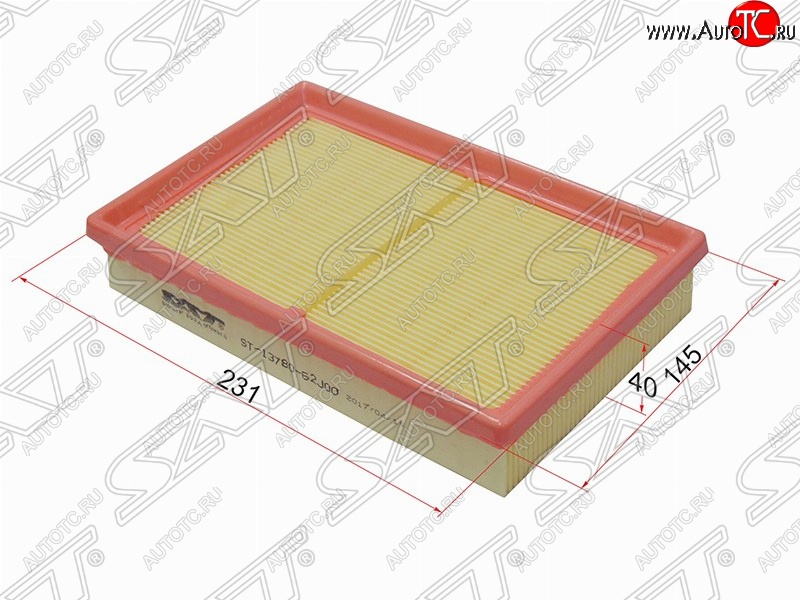 299 р. Фильтр воздушный двигателя (M15, 16) SAT (231x145x40 mm)  Suzuki Swift  ZC (2003-2008) дорестайлинг, хэтчбэк 5 дв.  с доставкой в г. Нижний Новгород