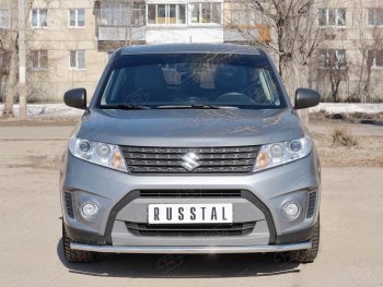 7 349 р. Одинарная защита переднего бампера диаметром 42 мм Russtal Suzuki Vitara LY дорестайлинг (2015-2019)  с доставкой в г. Нижний Новгород. Увеличить фотографию 2