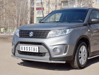 7 349 р. Одинарная защита переднего бампера диаметром 42 мм Russtal Suzuki Vitara LY дорестайлинг (2015-2019)  с доставкой в г. Нижний Новгород. Увеличить фотографию 3