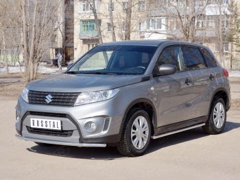 7 349 р. Одинарная защита переднего бампера диаметром 42 мм Russtal Suzuki Vitara LY дорестайлинг (2015-2019)  с доставкой в г. Нижний Новгород. Увеличить фотографию 4