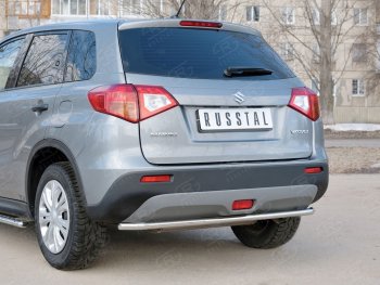 11 599 р. Защита заднего бампера (Ø42 мм, нержавейка) SLITKOFF  Suzuki Vitara  LY (2015-2019) дорестайлинг  с доставкой в г. Нижний Новгород. Увеличить фотографию 2