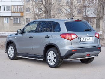 11 599 р. Защита заднего бампера (Ø42 мм, нержавейка) SLITKOFF  Suzuki Vitara  LY (2015-2019) дорестайлинг  с доставкой в г. Нижний Новгород. Увеличить фотографию 3