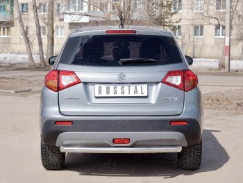 13 399 р. Одинарная защита заднего бампера из трубы диаметром 63 мм SLITKOFF  Suzuki Vitara  LY (2015-2019) дорестайлинг  с доставкой в г. Нижний Новгород. Увеличить фотографию 3