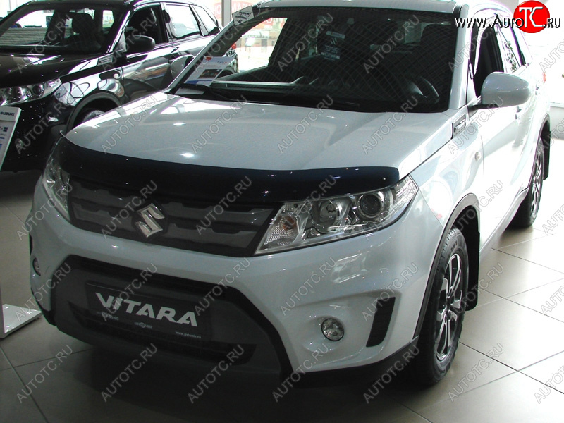 2 879 р. Дефлектор капота SIM Suzuki Vitara LY дорестайлинг (2015-2019)  с доставкой в г. Нижний Новгород