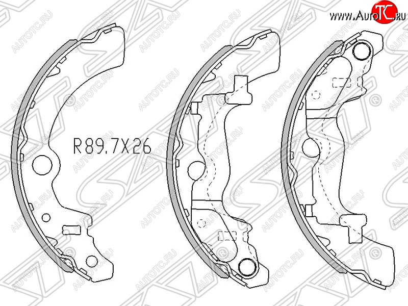 1 479 р. Колодки тормозные SAT (задние)  Suzuki Wagon R  MC22S,VC12S (2000-2002) 1-ый рестайлинг  с доставкой в г. Нижний Новгород