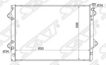 Радиатор двигателя SAT (5VZ/1GR/3RZ/2TR) Toyota Land Cruiser Prado J150 1-ый рестайлинг (2013-2017)