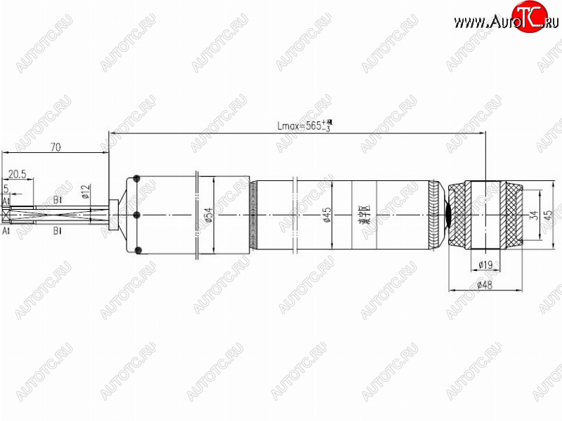 1 779 р. Амортизатор задний LH=RH SAT Toyota 4Runner N210 дорестайлинг (2002-2005)  с доставкой в г. Нижний Новгород