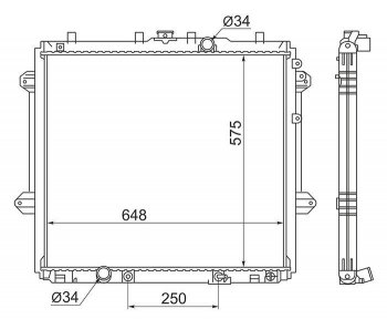 Радиатор двигателя SAT Toyota Land Cruiser Prado J150 1-ый рестайлинг (2013-2017)