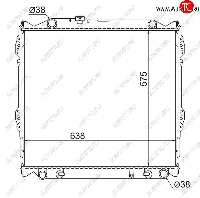 10 899 р. Радиатор двигателя SAT (дизель, АКПП) Toyota Hilux Surf N180 5 дв. дорестайлинг (1995-1998)  с доставкой в г. Нижний Новгород