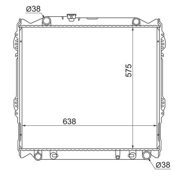 Радиатор двигателя SAT (дизель) Toyota Hilux Surf N180 5 дв. дорестайлинг (1995-1998)