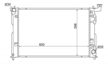 6 699 р. Радиатор двигателя SAT Toyota Opa (2000-2005)  с доставкой в г. Нижний Новгород. Увеличить фотографию 1