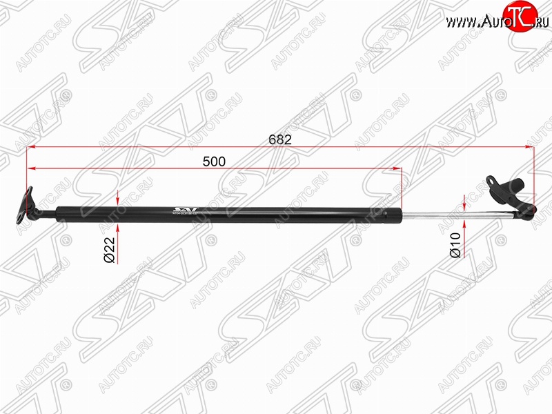 1 349 р. Левый упор крышки багажника (газовый) SAT  Toyota Alphard  H10 (2002-2008) дорестайлинг, рестайлинг  с доставкой в г. Нижний Новгород