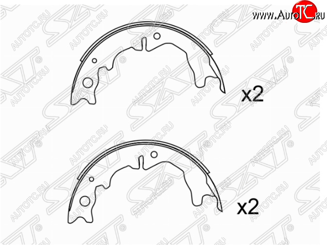 2 699 р. Колодки ручного тормоза SAT Toyota Mark 2 X100 седан (1996-2000)  с доставкой в г. Нижний Новгород