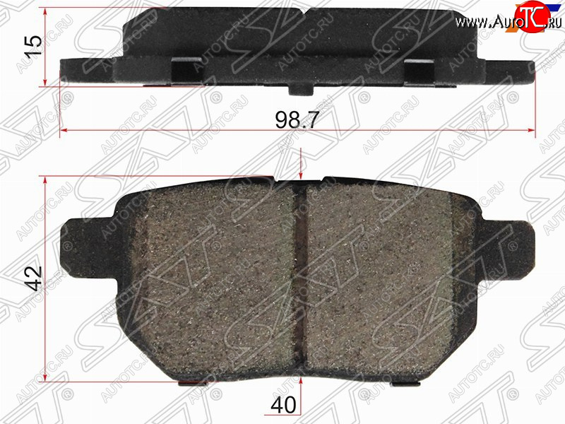 799 р. Колодки тормозные задние SAT Toyota Corolla E180 дорестайлинг (2013-2016)  с доставкой в г. Нижний Новгород