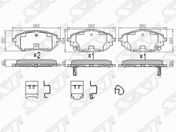 Колодки тормозные (передние) SAT Toyota Corolla E150 седан рестайлинг (2009-2013)