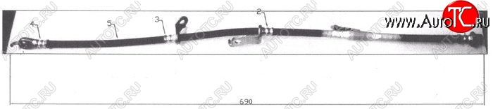 1 199 р. Тормозной шланг SAT (передний, правый) Toyota Auris E150 хэтчбэк 5 дв. дорестайлинг (2006-2010)  с доставкой в г. Нижний Новгород