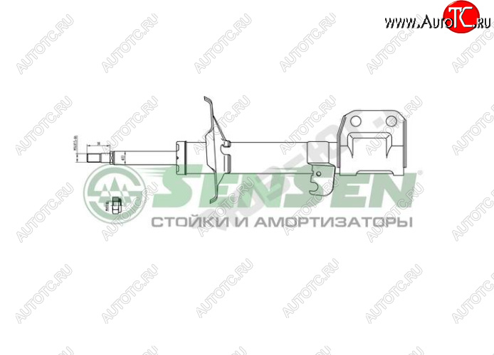 3 699 р. Левый амортизатор передний SENSEN Toyota Avensis T250 седан дорестайлинг (2003-2006)  с доставкой в г. Нижний Новгород