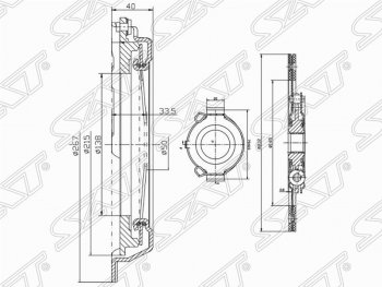 Комплект сцепления (1.6, 1.8, 4AFE, 7AFE, 1ZZ-FE) SAT Toyota Carina T190 седан дорестайлинг (1992-1994)