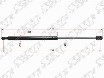 Газовый упор крышки багажника SAT Toyota (Тойота) Avensis (Авенсис)  T250 универсал (2003-2006) T250 универсал дорестайлинг