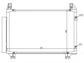 Радиатор кондиционера SAT Toyota Yaris XP130 хэтчбэк 5 дв. дорестайлинг (2010-2014)