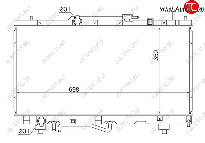 5 899 р. Радиатор двигателя SAT (пластинчатый, МКПП/АКПП, Пробка радиатора R102A, Китай) Toyota Corona Premio T210 дорестайлинг (1996-1997)  с доставкой в г. Нижний Новгород