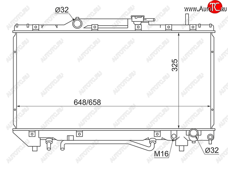 6 899 р. Радиатор двигателя (пластинчатый, МКПП/АКПП,	3SFE/3SGE/4SFE) SAT Toyota Caldina T190 дорестайлинг универсал (1992-1995)  с доставкой в г. Нижний Новгород