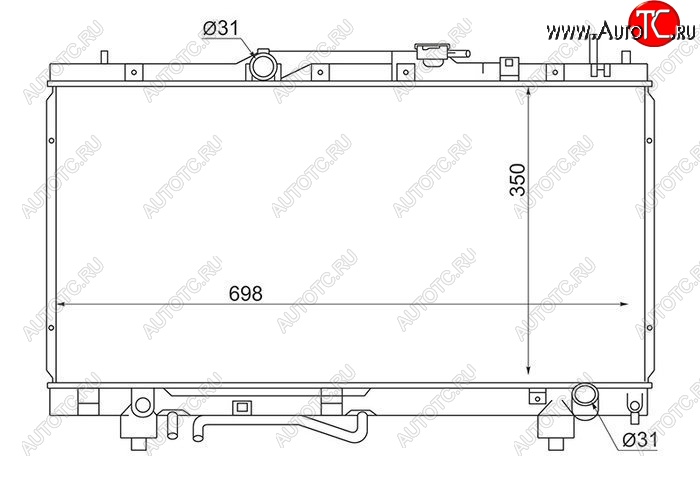 6 649 р. Радиатор двигателя SAT (пластинчатый, пробка радиатора R102A) Toyota Corona Premio T210 дорестайлинг (1996-1997)  с доставкой в г. Нижний Новгород