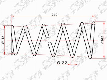 Комплект задних пружин 4 WD SAT (2 шт) Toyota Caldina T190 дорестайлинг универсал (1992-1995)