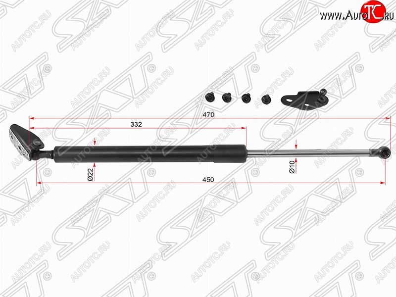 1 269 р. Правый газовый упор крышки багажника SAT  Toyota Caldina  T210 (1997-1999) дорестайлинг универсал  с доставкой в г. Нижний Новгород