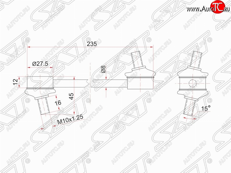 479 р. Стойка (тяга) заднего стабилизатора SAT  Toyota Camry  V30 - Vista  седан  с доставкой в г. Нижний Новгород