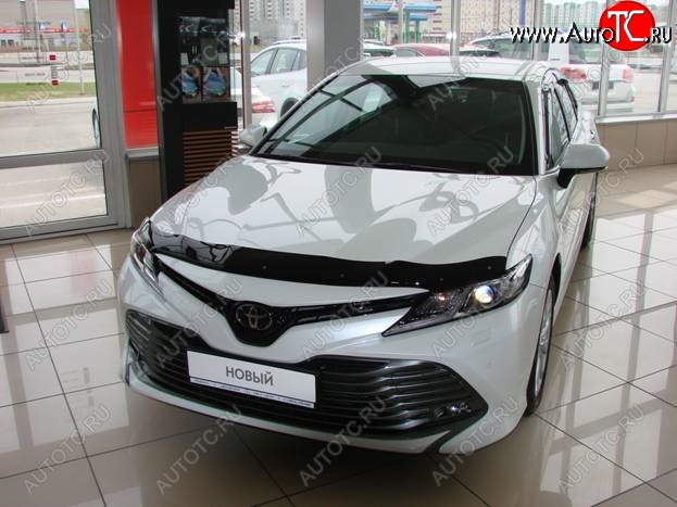 2 879 р. Дефлектор капота SIM  Toyota Camry  XV70 (2017-2021) дорестайлинг  с доставкой в г. Нижний Новгород