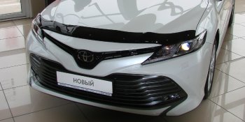 2 879 р. Дефлектор капота SIM  Toyota Camry  XV70 (2017-2021) дорестайлинг  с доставкой в г. Нижний Новгород. Увеличить фотографию 2