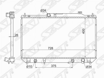 Радиатор двигателя SAT Toyota Camry XV30 дорестайлинг (2001-2004)