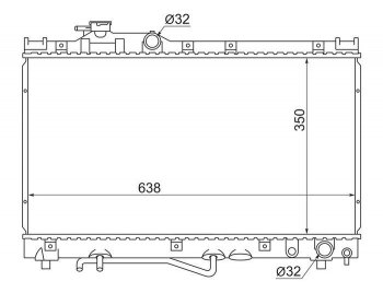 Радиатор двигателя SAT Toyota Celica T210 (1993-1999)