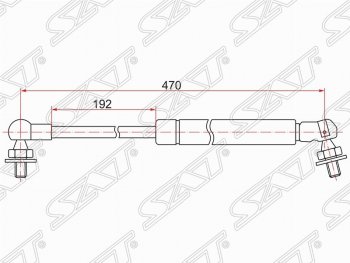 Газовый упор капота SAT Toyota Mark 2 X90 седан (1992-1996)