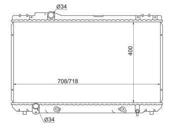 Радиатор двигателя SAT Toyota Chaser (1992-1996)
