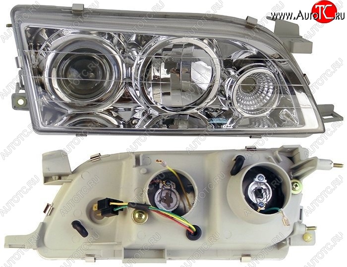 3 699 р. Правая фара SAT (диод/линза) Toyota Corolla E100 седан (1991-2002)  с доставкой в г. Нижний Новгород