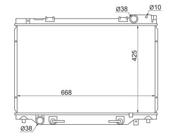 Радиатор двигателя SAT  Estima  XR10,XR20, Estima Emina  XR10, XR20