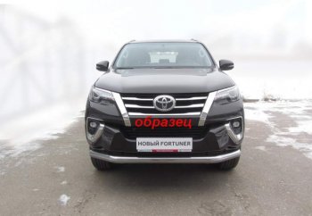 Защита переднего бампер Slitkoff Toyota Fortuner AN160 дорестайлинг (2015-2020)