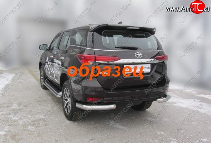 7 999 р. Уголки d76  Toyota Fortuner  AN160 (2015-2020) дорестайлинг (Цвет: серебристый)  с доставкой в г. Нижний Новгород