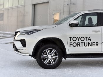 14 999 р. Защита переднего бампера (Ø63 мм, нержавейка) SLITKOFF Toyota Fortuner AN160 рестайлинг (2020-2024)  с доставкой в г. Нижний Новгород. Увеличить фотографию 4